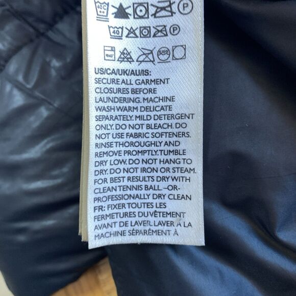 Eddie Bauer Luna Peak Down Parka Jacket Women M Black Hooded Goose Duvet EB550 - Picture 13 of 14